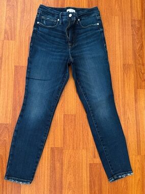 Good American Cropped Dark Indigo Skinny Jeans